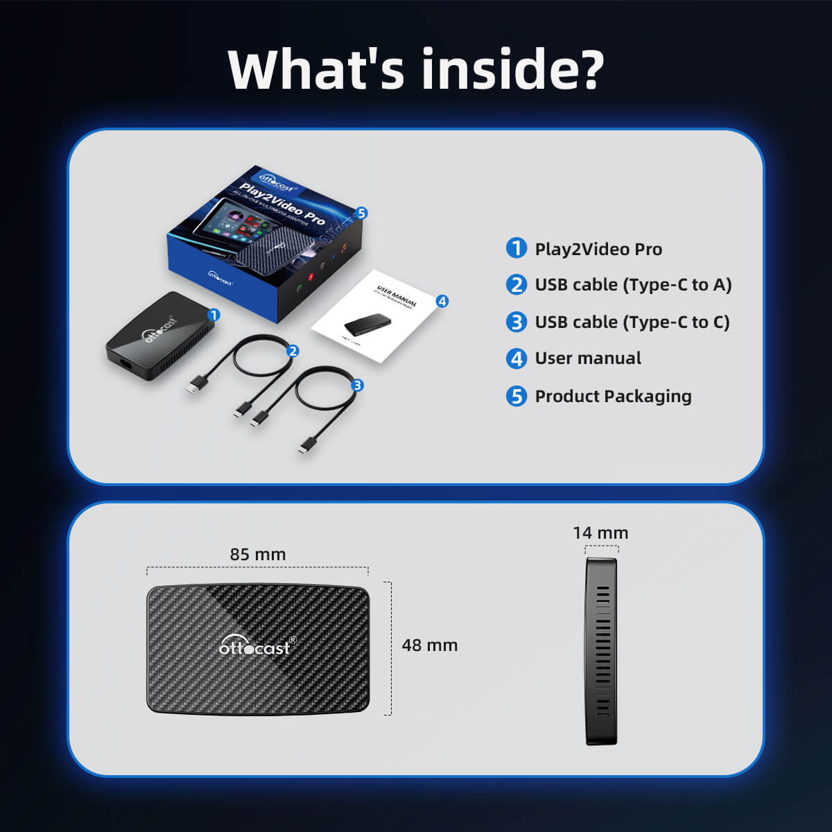 OTTOCAST PLAY2VIDEO PRO ADAPTER
