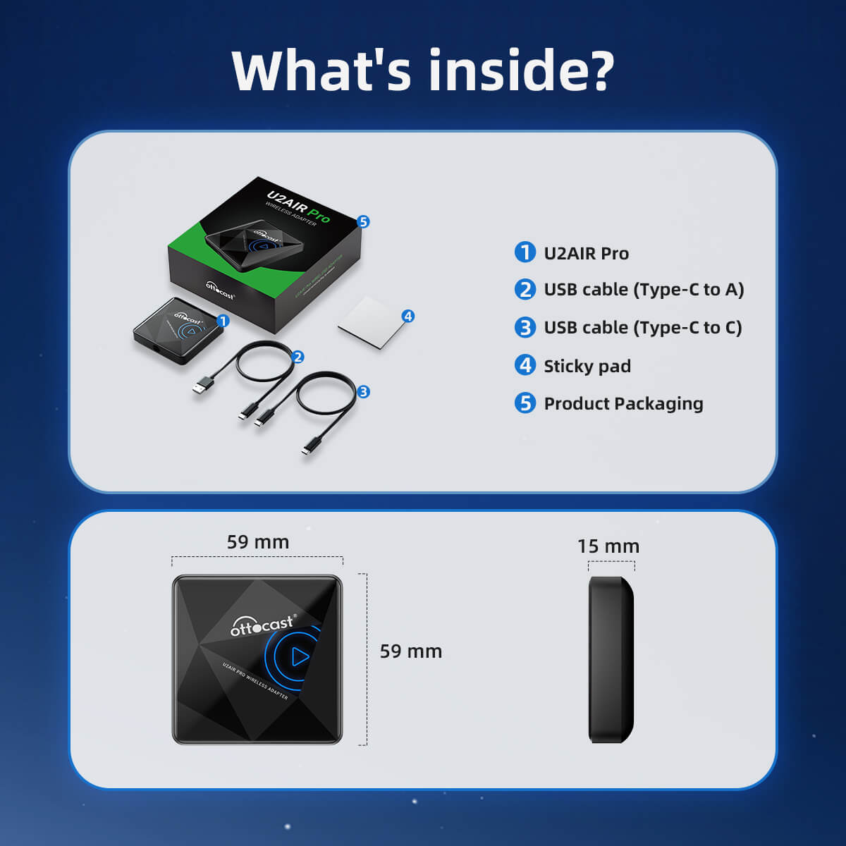 (LIMITED TIME SPECIAL offer) U2 PRO WIRELESS ADAPTER